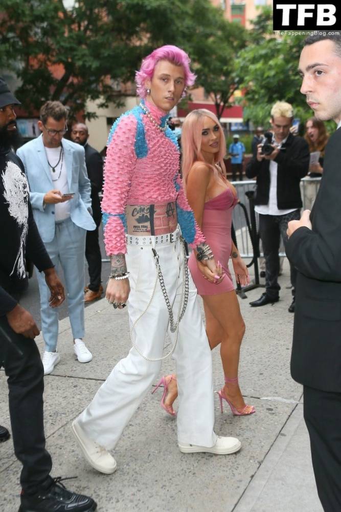 Megan Fox & Machine Gun Kelly Match in Barbie Pink as They Step Out For Dinner in NYC - #4