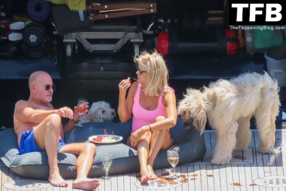 Caroline Stanbury Flaunts Her Body in a Pink Bikini on the Yacht in Greece - #11