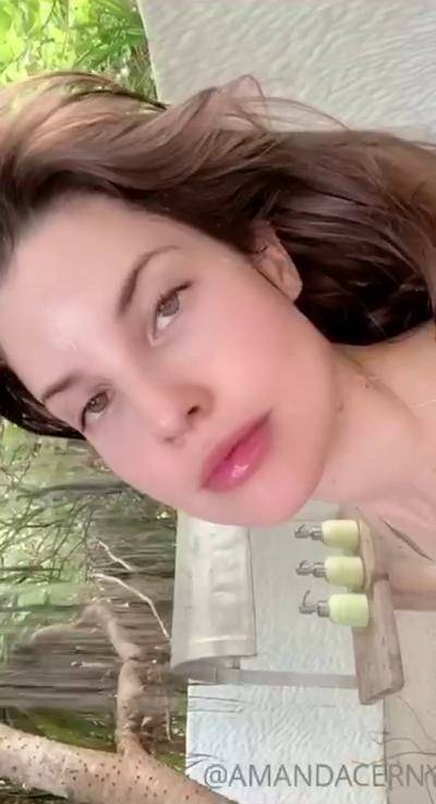 Amanda Cerny Nude Outdoor Shower Onlyfans Video Leaked - #8
