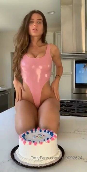 Lana Rhoades Nude Cake Swimsuit Strip Onlyfans Video Leaked - #2