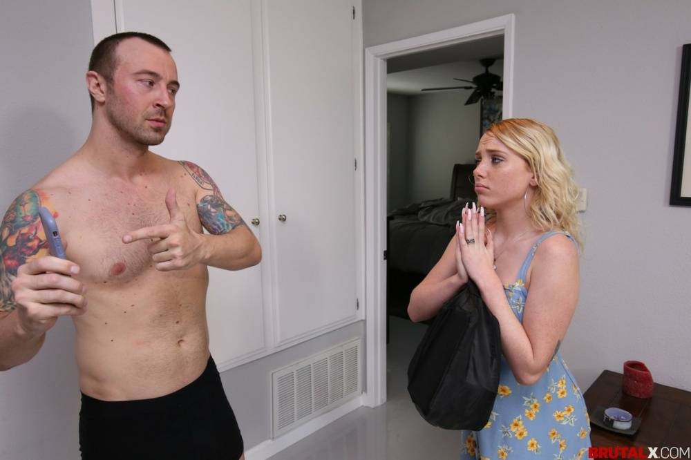 Young blonde Dixie Lynn is coerced into hardcore by her stepbrother - #5
