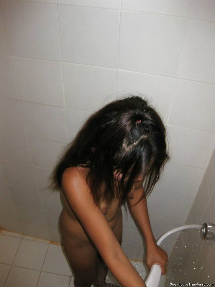 Thai bar maid soaps up her teen pussy in shower after pickup sex - #11