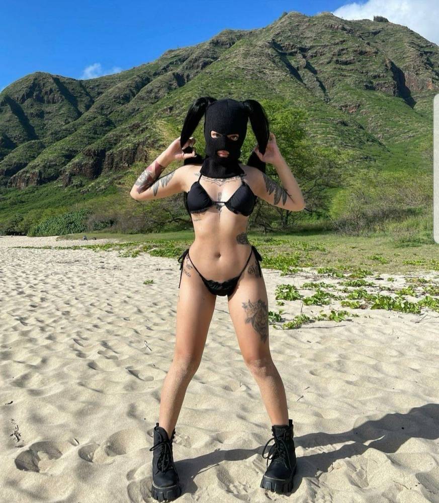 Bella Poarch Bikini Beach Mask Set Leaked - #5