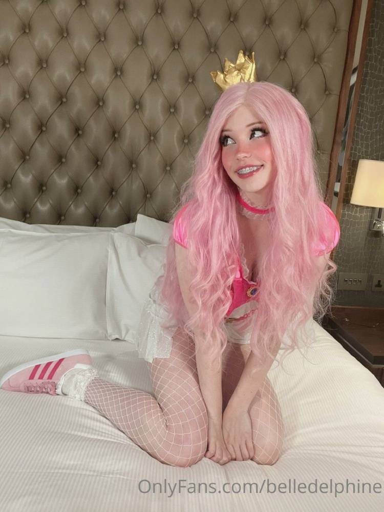Belle Delphine Princess Peach Cosplay Onlyfans Set Leaked - #23