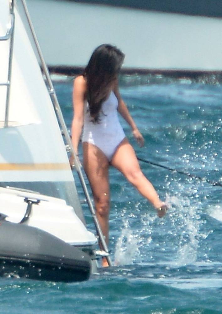 Selena Gomez See-Through One-Piece Set Leaked - #11
