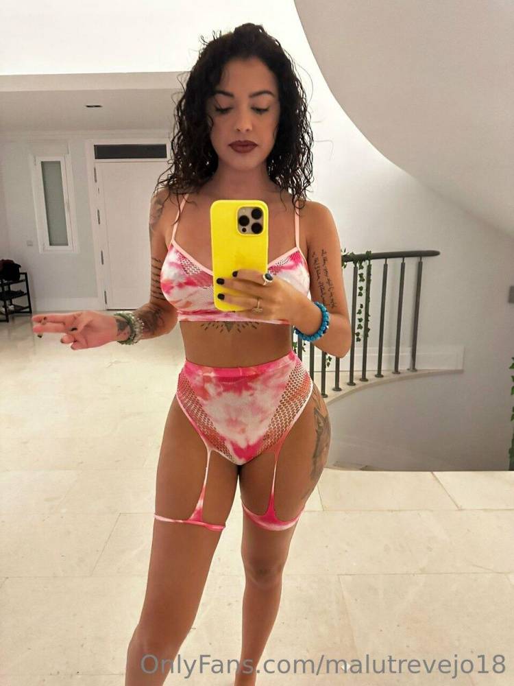 Malu Trevejo Lingerie Bodysuit Mirror Selfies Onlyfans Set Leaked - #1