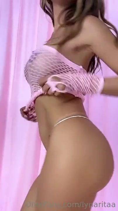 Lyna Perez Fishnet Dress Striptease OnlyFans Video Leaked - #26