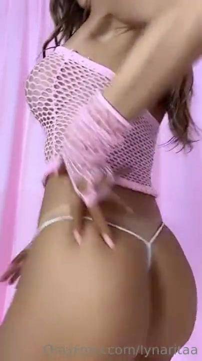 Lyna Perez Fishnet Dress Striptease OnlyFans Video Leaked - #15