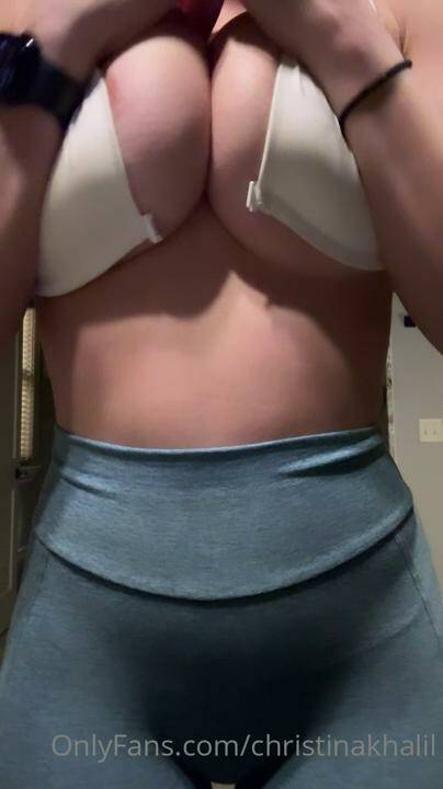 Christina Khalil Nude Gym Bra Strip Onlyfans Video Leaked - #3