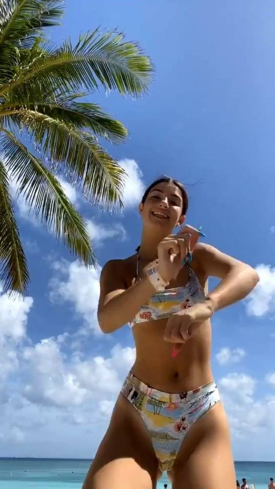 Charli D 19Amelio Sexy Beach Bikini Dance Video Leaked - #2