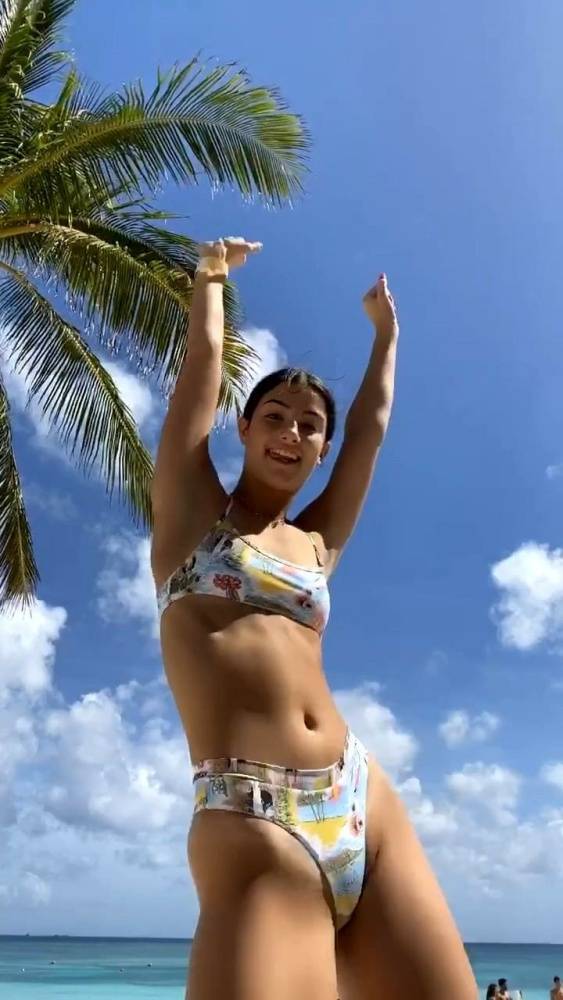 Charli D 19Amelio Sexy Beach Bikini Dance Video Leaked - #9