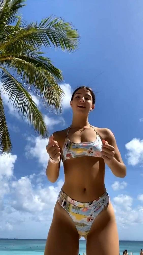 Charli D 19Amelio Sexy Beach Bikini Dance Video Leaked - #1