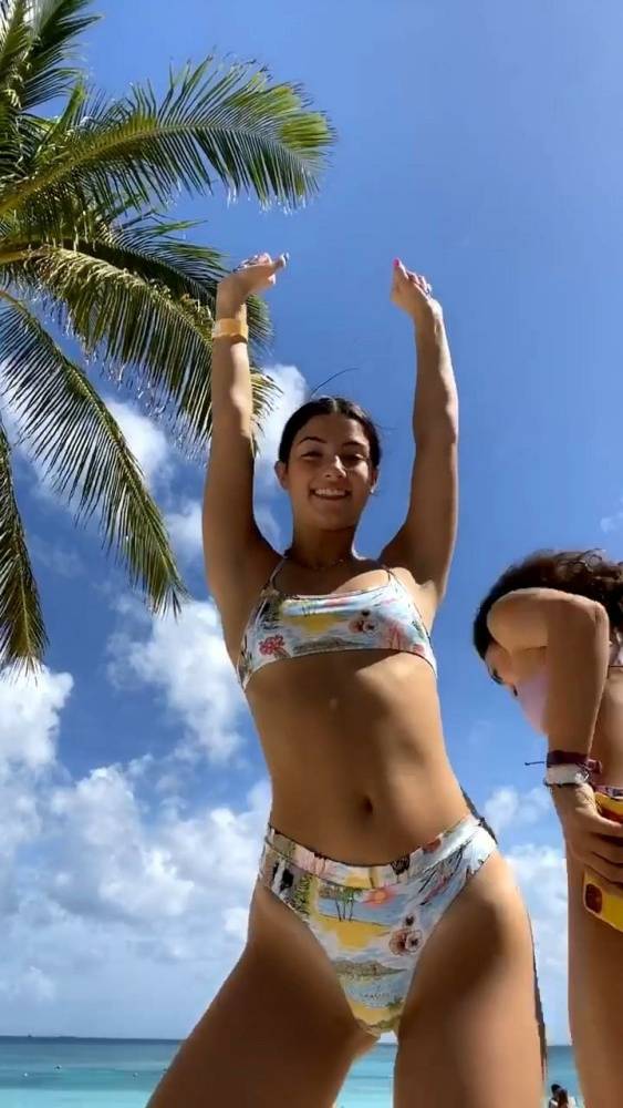Charli D 19Amelio Sexy Beach Bikini Dance Video Leaked - #5