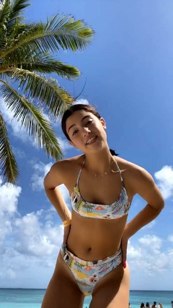 Charli D 19Amelio Sexy Beach Bikini Dance Video Leaked - #8