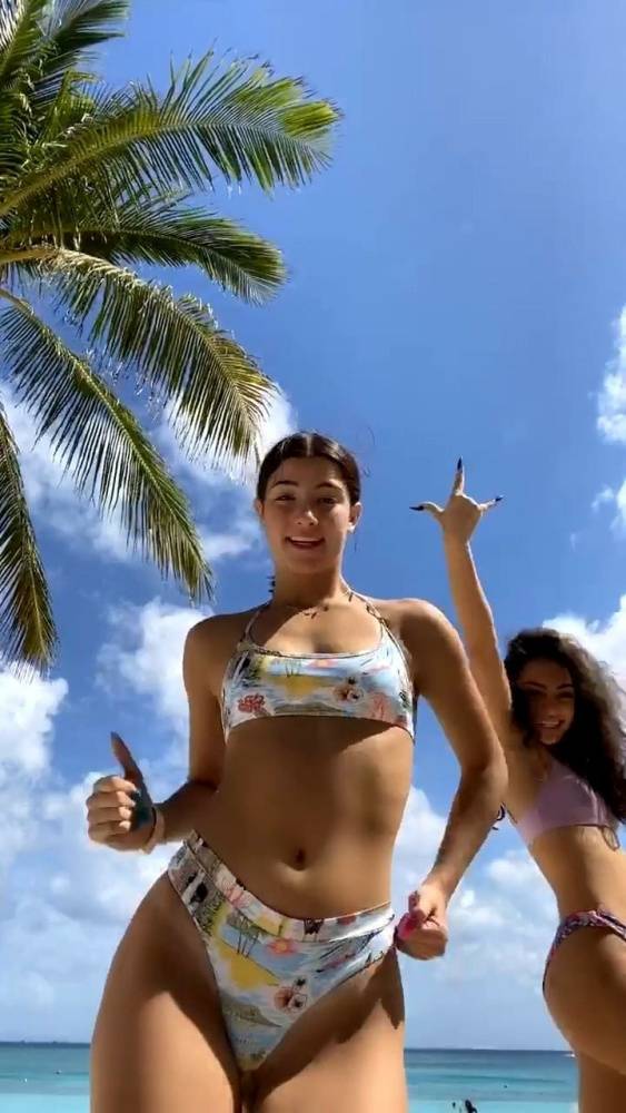 Charli D 19Amelio Sexy Beach Bikini Dance Video Leaked - #4