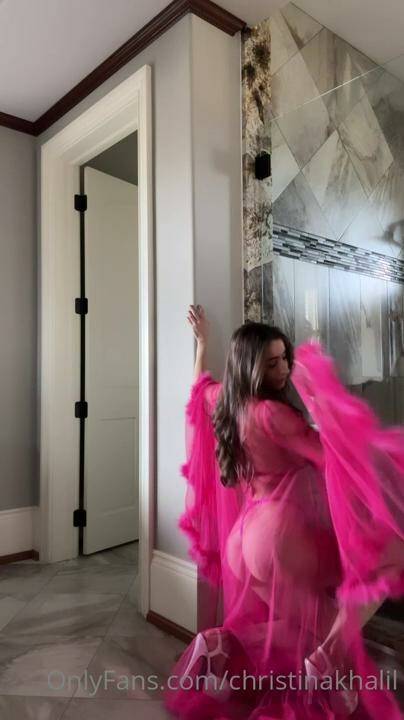 Christina Khalil Pink Micro Bikini Tease Onlyfans Video Leaked - #4