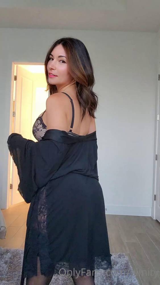 Alinity Black Lingerie Lace Robe Strip Onlyfans Video Leaked - #3