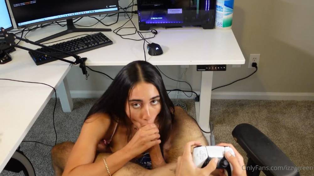 Izzy Green Video Game POV Blowjob OnlyFans Video Leaked - #10
