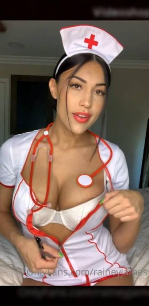 Rainey James Nurse Cosplay Cumshot OnlyFans Video Leaked - #7