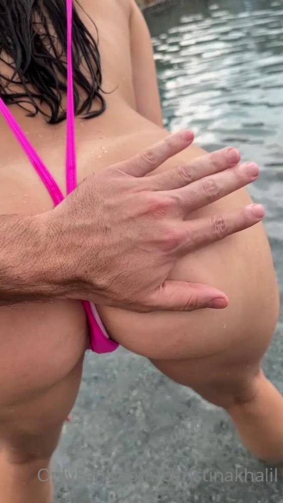 Christina Khalil BG Pussy Tease Pool PPV Onlyfans Video Leaked - #10