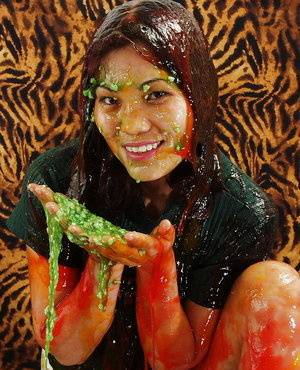 Lecherous thai floosie makes some non nude messy and slimy action - #main