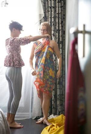 European lesbians Amanda B and Tallulah get dressed on hidden spy cam - #main