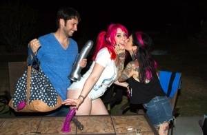 Flaming hot redhead Joanna Angel in socks sucking cock & getting anal fisting - #main