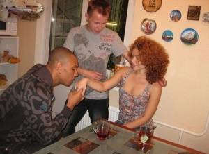 Young redhead sucks and fucks a black guy in front of her boyfriend - #main