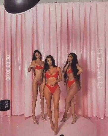 Kylie Jenner Thong Lingerie Skims BTS Video Leaked - #main