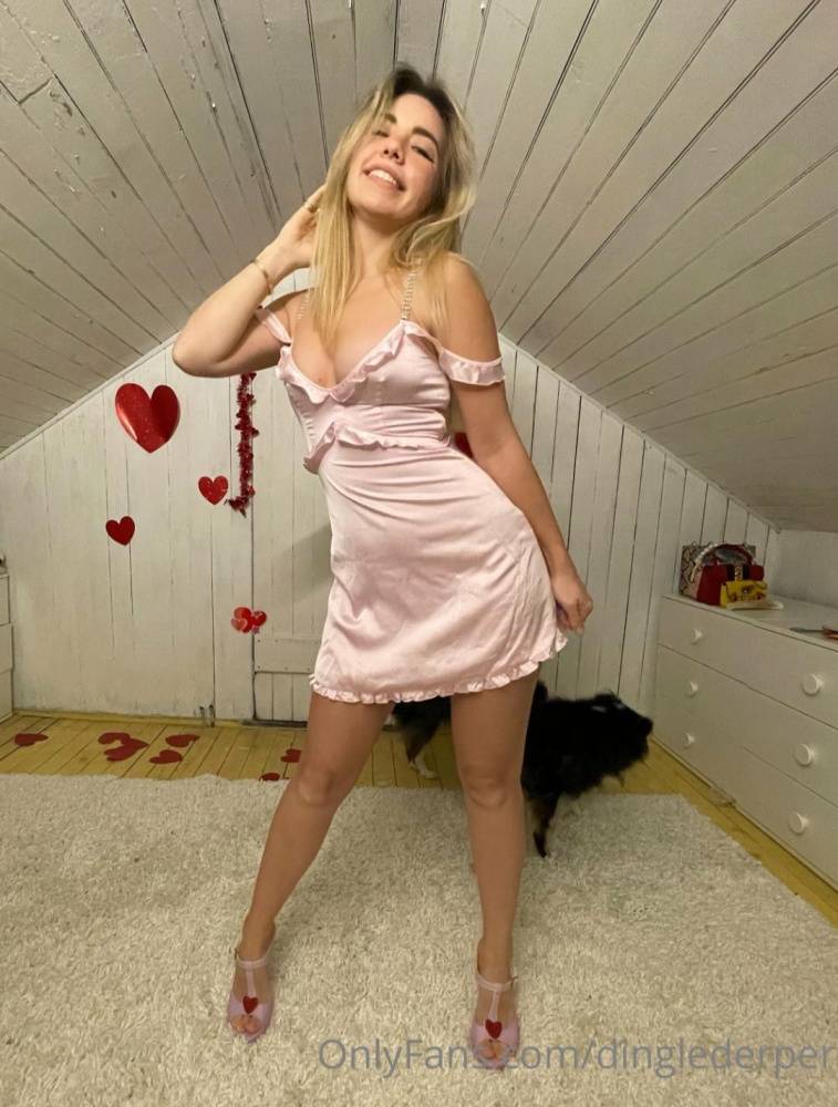 Dinglederper Sexy Pink Dress Onlyfans Set Leaked - #main