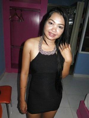 Young Thai barmaid showing off freshly shaved Bangkok pussy - Thailand on clubgf.com