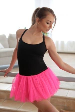 Flexible ballerina Katy Rose fucks her dance instructor in leg warmers on clubgf.com