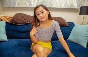 Petite Asian teen Elle Voneva engages in POV sex with a white cock on clubgf.com
