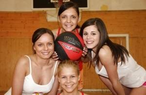 Gorgeous sporty teen girls having lesbian fun after training on clubgf.com