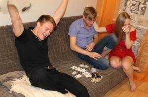 Teen girlfriend has sex with another man to settle her bf's poker debts on clubgf.com
