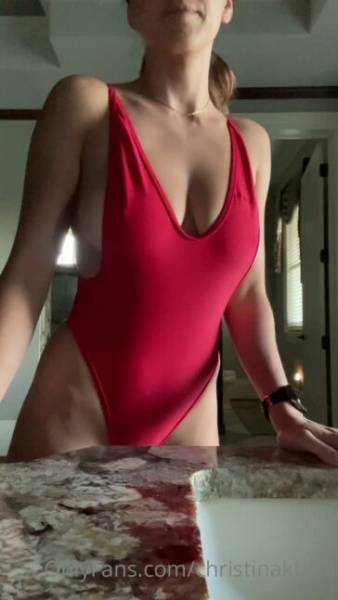 Christina Khalil Bathing Suit Strip Onlyfans Video Leaked on clubgf.com