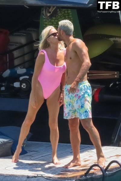 Caroline Stanbury Flaunts Her Body in a Pink Bikini on the Yacht in Greece on clubgf.com