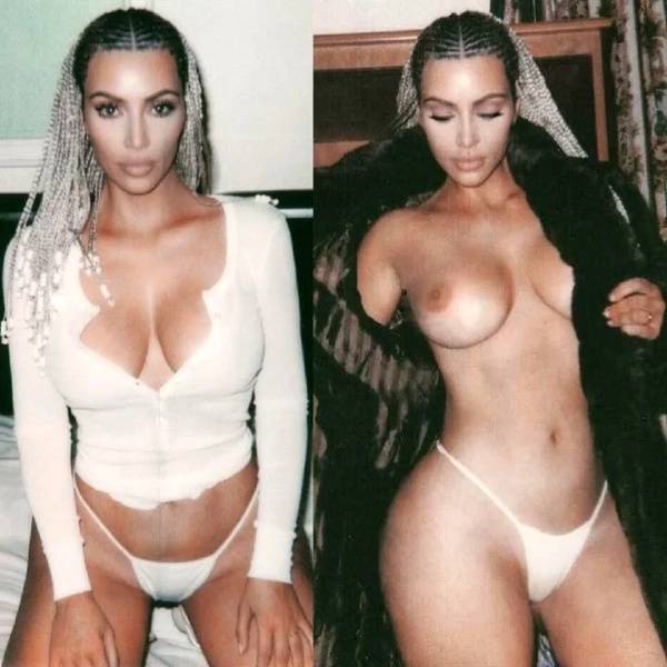 Kim Kardashian Topless Thong Magazine Photoshoot Leaked on clubgf.com