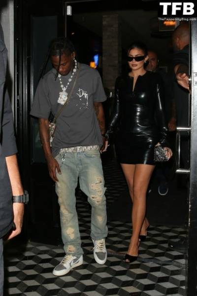 Kylie Jenner & Travis Scott Dine Out with James Harden at Celeb Hotspot Crag 19s in WeHo on clubgf.com